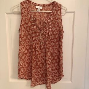 Burnt Orange Sleeveless Maternity Top